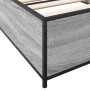 Estructura cama madera ingeniería metal gris Sonoma 90x190 cm de vidaXL, Camas y somieres - Ref: Foro24-845119, Precio: 87,45...