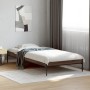 Estructura cama madera ingeniería metal roble marrón 75x190 cm de vidaXL, Camas y somieres - Ref: Foro24-845060, Precio: 61,1...