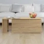 Mesa de centro madera contrachapada color roble 150x50x35 cm de vidaXL, Mesas de centro - Ref: Foro24-801340, Precio: 55,01 €...
