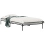 Estructura cama madera ingeniería metal gris Sonoma 90x200 cm de vidaXL, Camas y somieres - Ref: Foro24-845034, Precio: 64,34...