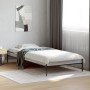 Estructura cama madera ingeniería metal gris Sonoma 90x200 cm de vidaXL, Camas y somieres - Ref: Foro24-845034, Precio: 64,34...