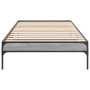 Estructura cama madera ingeniería metal gris Sonoma 90x200 cm de vidaXL, Camas y somieres - Ref: Foro24-845034, Precio: 64,34...