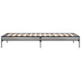 Estructura cama madera ingeniería metal gris Sonoma 90x200 cm de vidaXL, Camas y somieres - Ref: Foro24-845034, Precio: 64,34...