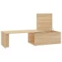 Mesa de centro madera contrachapada color roble 150x50x35 cm de vidaXL, Mesas de centro - Ref: Foro24-801340, Precio: 55,01 €...