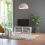 Mueble TV madera contrachapada blanco brillante 120x34x37 cm de vidaXL, Muebles TV - Ref: Foro24-801158, Precio: 60,34 €, Des...