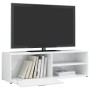 Mueble TV madera contrachapada blanco brillante 120x34x37 cm de vidaXL, Muebles TV - Ref: Foro24-801158, Precio: 60,34 €, Des...