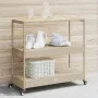 Bar cart 3 levels PE rattan and solid beige acacia wood by vidaXL, Kitchen and dining carts - Ref: Foro24-368725, Price: 163,...
