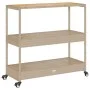 Bar cart 3 levels PE rattan and solid beige acacia wood by vidaXL, Kitchen and dining carts - Ref: Foro24-368725, Price: 163,...