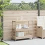 Bar cart 3 levels PE rattan and solid beige acacia wood by vidaXL, Kitchen and dining carts - Ref: Foro24-368725, Price: 163,...