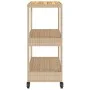 Bar cart 3 levels PE rattan and solid beige acacia wood by vidaXL, Kitchen and dining carts - Ref: Foro24-368725, Price: 163,...