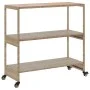 Bar cart 3 levels PE rattan and solid beige acacia wood by vidaXL, Kitchen and dining carts - Ref: Foro24-368725, Price: 163,...
