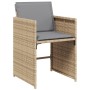 Sillones jardín con cojines 4 uds ratán sintético beige mezcla de vidaXL, Sillas de jardín - Ref: Foro24-4007461, Precio: 167...