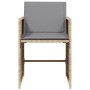 Sillones jardín con cojines 4 uds ratán sintético beige mezcla de vidaXL, Sillas de jardín - Ref: Foro24-4007461, Precio: 167...