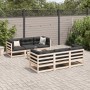 Set de sofás jardín 7 pzas con cojines madera maciza pino de vidaXL, Conjuntos de jardín - Ref: Foro24-3299301, Precio: 648,0...