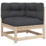 Set de sofás jardín 7 pzas con cojines madera maciza pino de vidaXL, Conjuntos de jardín - Ref: Foro24-3299301, Precio: 648,0...