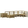 Juego de sofás de jardín 7 pzas madera de pino impregnada de vidaXL, Conjuntos de jardín - Ref: Foro24-3250979, Precio: 462,2...