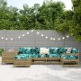Juego de sofás de jardín 7 pzas madera de pino impregnada de vidaXL, Conjuntos de jardín - Ref: Foro24-3250979, Precio: 462,2...