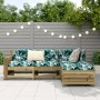 Juego de sofás de jardín 4 pzas madera de pino impregnada de vidaXL, Conjuntos de jardín - Ref: Foro24-3250771, Precio: 285,3...