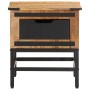 Mesita de noche madera maciza de mango 40x40x45 cm de vidaXL, Mesitas de noche - Ref: Foro24-358911, Precio: 64,88 €, Descuen...