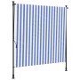 Persiana enrollable exterior tela acero azul blanco 200x270 cm de vidaXL, Toldos - Ref: Foro24-368767, Precio: 76,45 €, Descu...