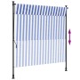 Persiana enrollable exterior tela acero azul blanco 200x270 cm de vidaXL, Toldos - Ref: Foro24-368767, Precio: 76,45 €, Descu...