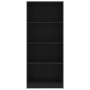 Estantería de 4 niveles madera contrachapada negra 60x24x142 cm de vidaXL, Librerías y estanterías - Ref: Foro24-800874, Prec...