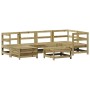 Juego de sofás de jardín 7 pzas madera de pino impregnada de vidaXL, Conjuntos de jardín - Ref: Foro24-3250911, Precio: 432,2...