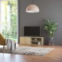 Mueble de TV madera contrachapada color roble 120x34x37 cm de vidaXL, Muebles TV - Ref: Foro24-801155, Precio: 57,40 €, Descu...