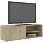 Mueble de TV madera contrachapada color roble 120x34x37 cm de vidaXL, Muebles TV - Ref: Foro24-801155, Precio: 57,40 €, Descu...