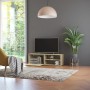 Mueble de TV madera contrachapada color roble 120x34x37 cm de vidaXL, Muebles TV - Ref: Foro24-801155, Precio: 57,40 €, Descu...