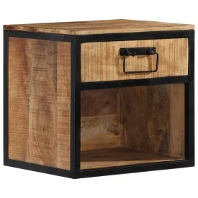 Mesita de noche madera maciza de mango 40x35x40 cm de vidaXL, Mesitas de noche - Ref: Foro24-358913, Precio: 76,17 €, Descuen...