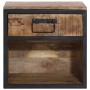 Mesita de noche madera maciza de mango 40x35x40 cm de vidaXL, Mesitas de noche - Ref: Foro24-358913, Precio: 77,49 €, Descuen...