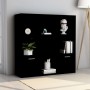 Estantería de madera contrachapada negro 98x30x98 cm de vidaXL, Librerías y estanterías - Ref: Foro24-801117, Precio: 83,68 €...