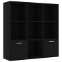 Estantería de madera contrachapada negro 98x30x98 cm de vidaXL, Librerías y estanterías - Ref: Foro24-801117, Precio: 83,68 €...