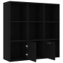 Estantería de madera contrachapada negro 98x30x98 cm de vidaXL, Librerías y estanterías - Ref: Foro24-801117, Precio: 83,68 €...