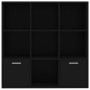 Estantería de madera contrachapada negro 98x30x98 cm de vidaXL, Librerías y estanterías - Ref: Foro24-801117, Precio: 83,68 €...
