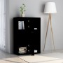 Armario almacenamiento madera contrachapada negra 60x29,5x90 cm de vidaXL, Librerías y estanterías - Ref: Foro24-801135, Prec...
