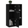 Armario almacenamiento madera contrachapada negra 60x29,5x90 cm de vidaXL, Librerías y estanterías - Ref: Foro24-801135, Prec...
