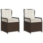 Sillones reclinables de jardín 2 uds ratán sintético marrón de vidaXL, Sillas de jardín - Ref: Foro24-368662, Precio: 194,36 ...