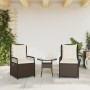 Sillones reclinables de jardín 2 uds ratán sintético marrón de vidaXL, Sillas de jardín - Ref: Foro24-368662, Precio: 194,36 ...