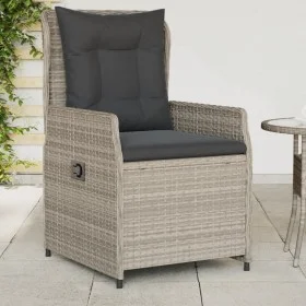 Sillones reclinables de jardín 2 uds ratán sintético gris claro de vidaXL, Sillas de jardín - Ref: Foro24-368657, Precio: 222...