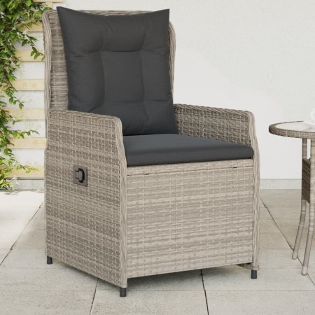 Sillones reclinables de jardín 2 uds ratán sintético gris claro de vidaXL, Sillas de jardín - Ref: Foro24-368657, Precio: 226...