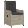 Sillones reclinables de jardín 2 uds ratán sintético gris claro de vidaXL, Sillas de jardín - Ref: Foro24-368657, Precio: 226...