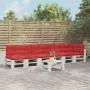 Cojines para palés 7 piezas tela rojo de vidaXL, Cojines para sillas y sofás - Ref: Foro24-3217148, Precio: 231,18 €, Descuen...