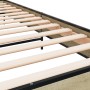 Estructura cama madera ingeniería metal roble Sonoma 90x190 cm de vidaXL, Camas y somieres - Ref: Foro24-845628, Precio: 67,7...