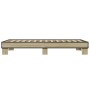 Estructura cama madera ingeniería metal roble Sonoma 90x190 cm de vidaXL, Camas y somieres - Ref: Foro24-845883, Precio: 64,7...