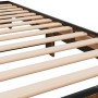 Estructura cama madera ingeniería metal roble ahumado 90x200 cm de vidaXL, Camas y somieres - Ref: Foro24-845874, Precio: 67,...