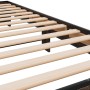 Estructura cama madera ingeniería metal roble marrón 90x200 cm de vidaXL, Camas y somieres - Ref: Foro24-845876, Precio: 68,9...