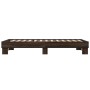 Estructura cama madera ingeniería metal roble marrón 75x190 cm de vidaXL, Camas y somieres - Ref: Foro24-845881, Precio: 65,3...