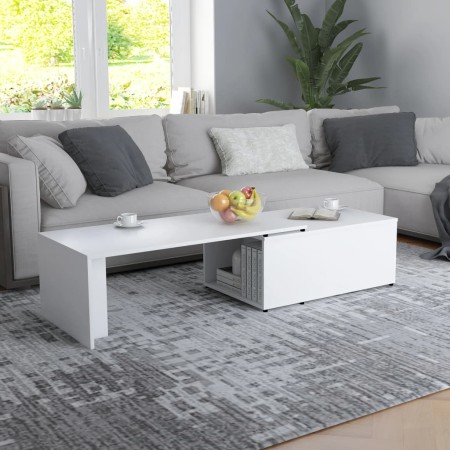 Mesa de centro madera contrachapada blanco 150x50x35 cm de vidaXL, Mesas de centro - Ref: Foro24-801337, Precio: 85,39 €, Des...